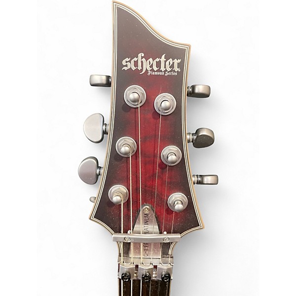 Used Schecter Guitar Research C1 PLATINUM FRS Trans Red Solid Body Electric Guitar