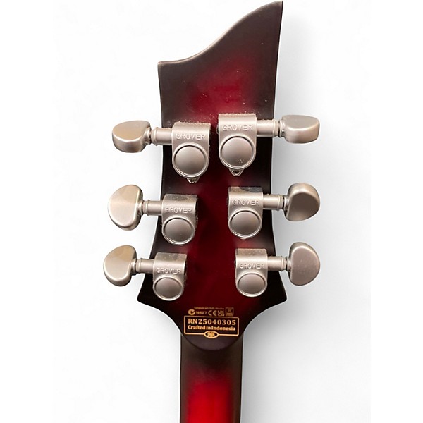 Used Schecter Guitar Research C1 PLATINUM FRS Trans Red Solid Body Electric Guitar