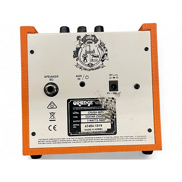Used Orange Amplifiers Crush Mini Battery Powered Amp