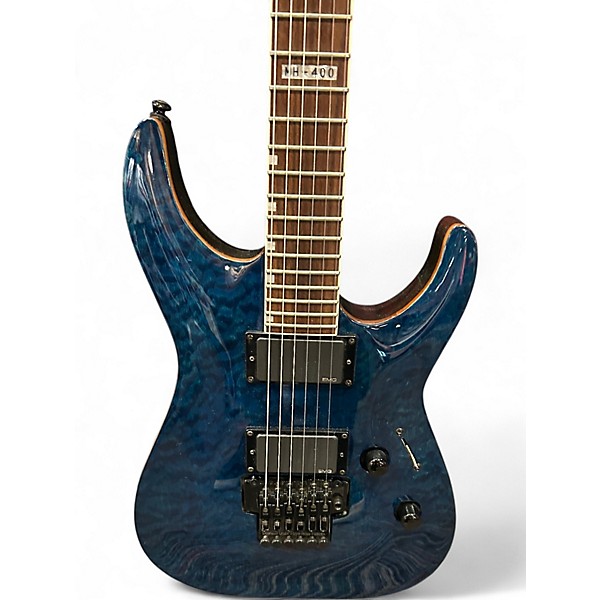 Used 2006 ESP LTD MH400 Blue Solid Body Electric Guitar