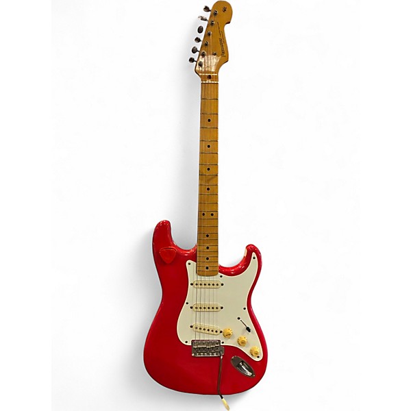 Used 1980s Fernandes FST Series  Red Solid Body Electric Guitar