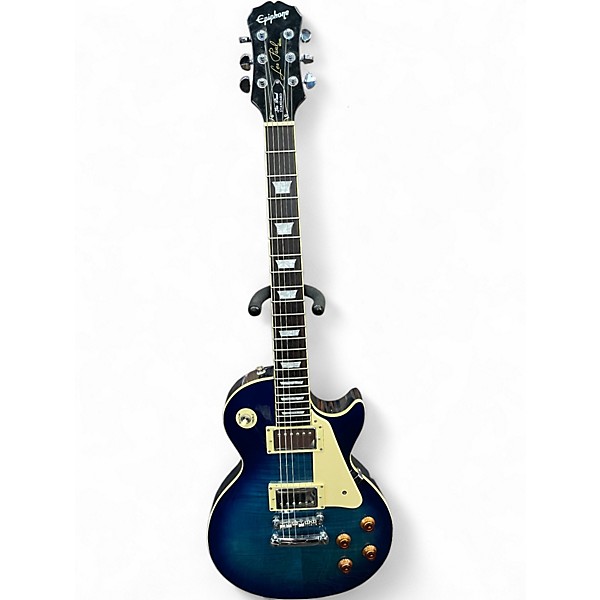 Used Epiphone Les Paul Standard Pro Trans Blue Solid Body Electric Guitar