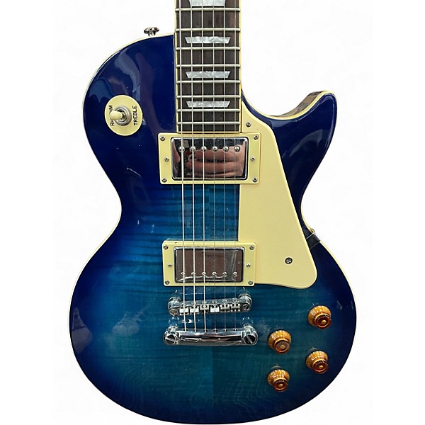 Used Epiphone Les Paul Standard Pro Trans Blue Solid Body Electric Guitar