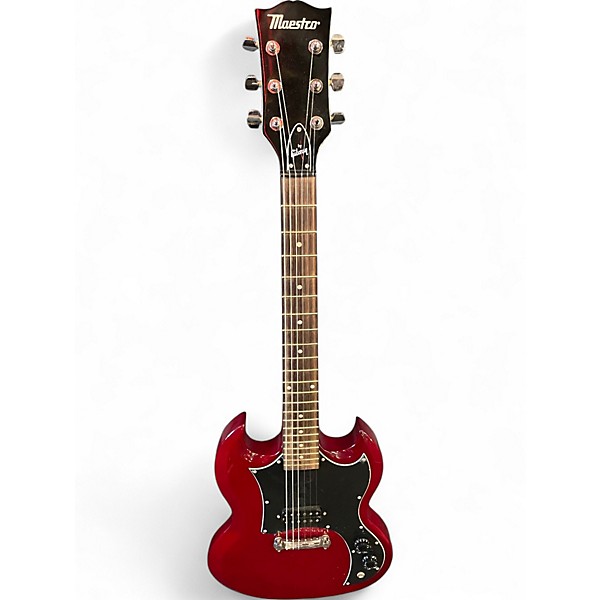 Used Maestro By Gibson SG Junior Cherry Red Solid Body Electric Guitar