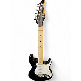 Used Silvertone St Style Black Solid Body Electric Guitar