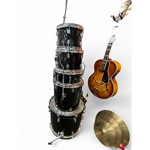 Used Pearl 5 Piece DECADE MAPLE Black Drum Kit