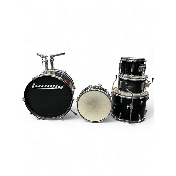 Used Ludwig 5 Piece Accent CS Black Drum Kit