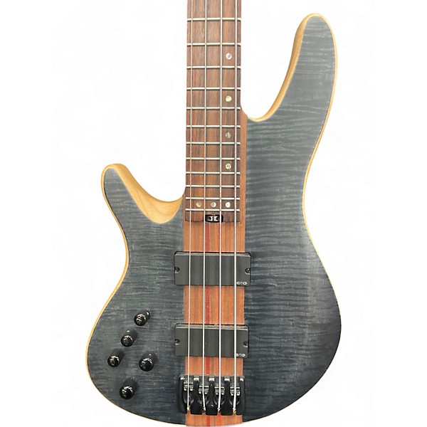 Used Schecter Guitar Research CHARLES BERTHOUD CB-4 SEE THRU BLACK SATIN Electric Bass Guitar