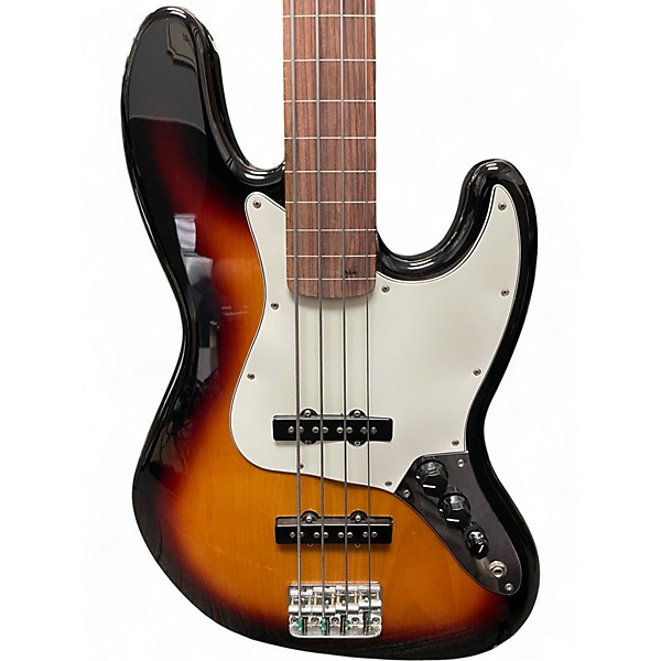Used Fender Standard Fretless Jazz Bass Brown Sunburst Electric Bass Guitar