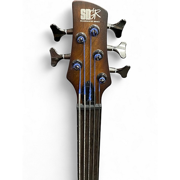 Used Ibanez SRF705BBF Brown Burst Flat Electric Bass Guitar