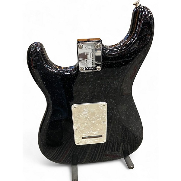 Used Fender 70th anniversary stratocaster black sparkle Solid Body Electric Guitar
