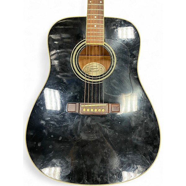Used Washburn D10B Black Acoustic Guitar