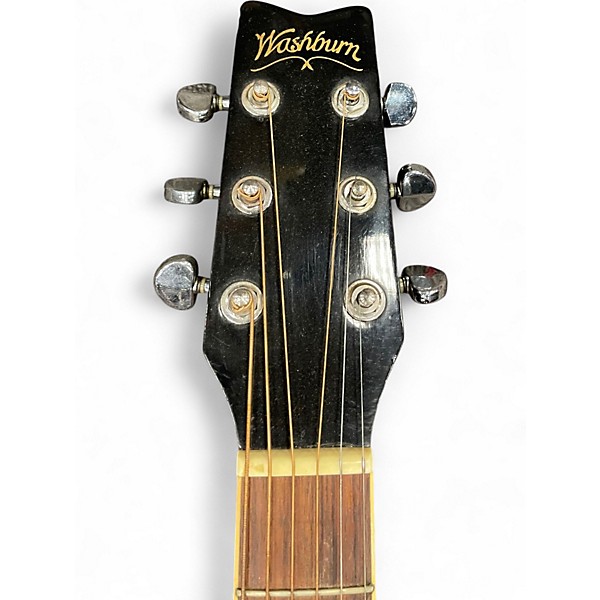 Used Washburn D10B Black Acoustic Guitar