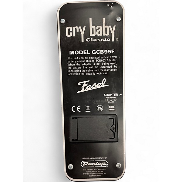 Used Dunlop GCB95F Crybaby Classic Wah With Fasel Inductor Effect Pedal