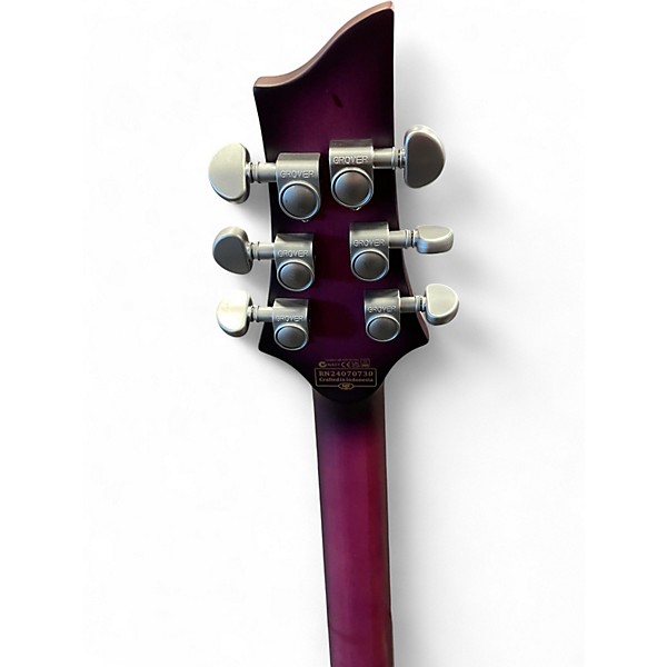 Used Schecter Guitar Research CT Platinum Satin Purple Burst Solid Body Electric Guitar