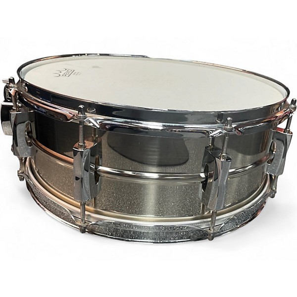 Used Pearl 14in Custom Alloy Sensitone Steel Snare Silver Drum