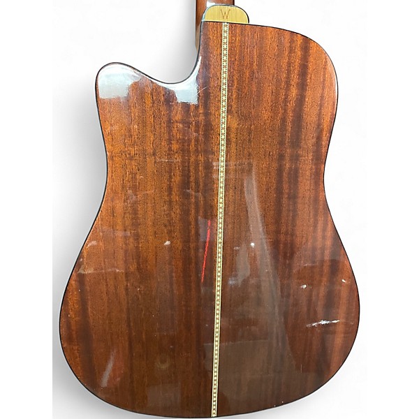 Used Washburn D12SCE Natural Acoustic Electric Guitar