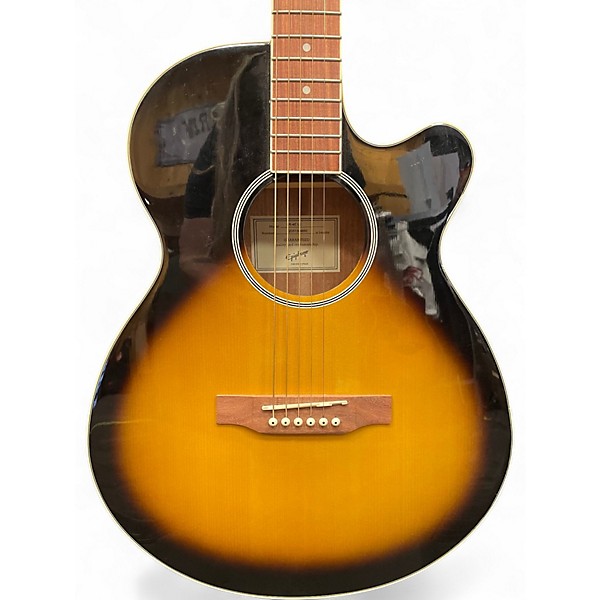 Used Epiphone PR4E LE Tobacco Burst Acoustic Electric Guitar