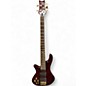 Used Schecter Guitar Research Stiletto Elite 5 String Left Handed Cherry Electric Bass Guitar thumbnail