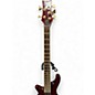 Used Schecter Guitar Research Stiletto Elite 5 String Left Handed Cherry Electric Bass Guitar