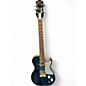 Used Harmony JUPITER TRANSPARENT BLUE QUILT Solid Body Electric Guitar thumbnail