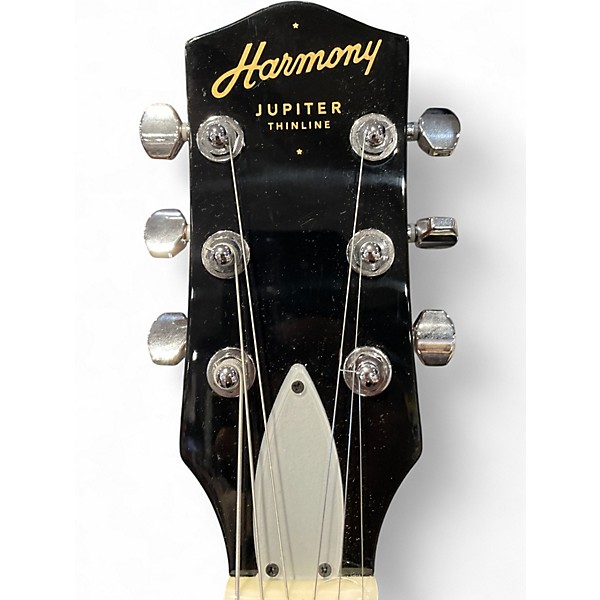 Used Harmony JUPITER TRANSPARENT BLUE QUILT Solid Body Electric Guitar