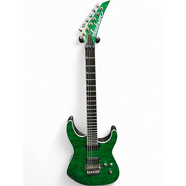 Used Jackson SL2Q Pro Series Soloist Trans Green Solid Body Electric Guitar