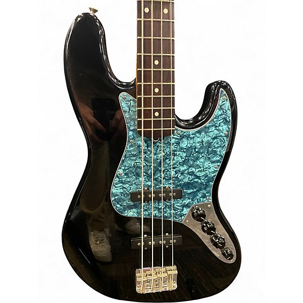 Used Fender Deluxe Jazz Bass Black Electric Bass Guitar