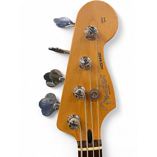 Used Fender Deluxe Jazz Bass Black Electric Bass Guitar