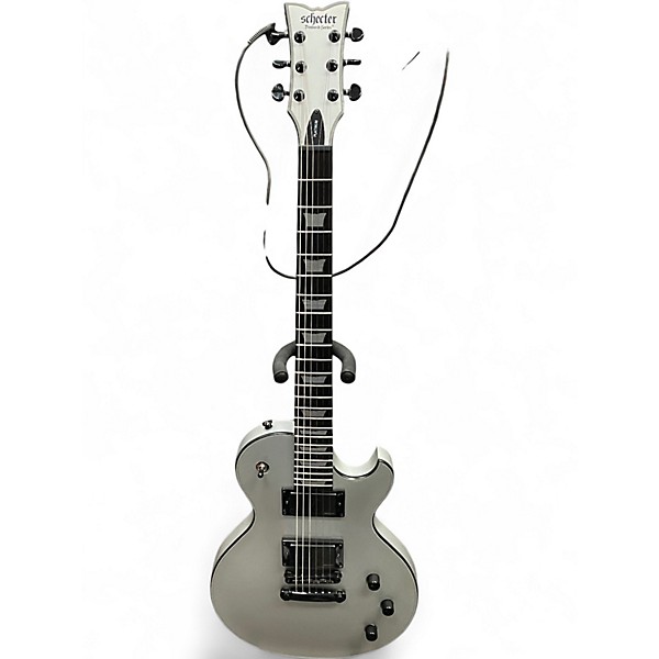 Used 2018 Schecter Guitar Research SOLO-II Platinum Silver Solid Body Electric Guitar