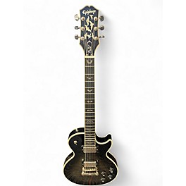 Used Epiphone Les Paul Custom Bats in Flight Silverburst Solid Body Electric Guitar