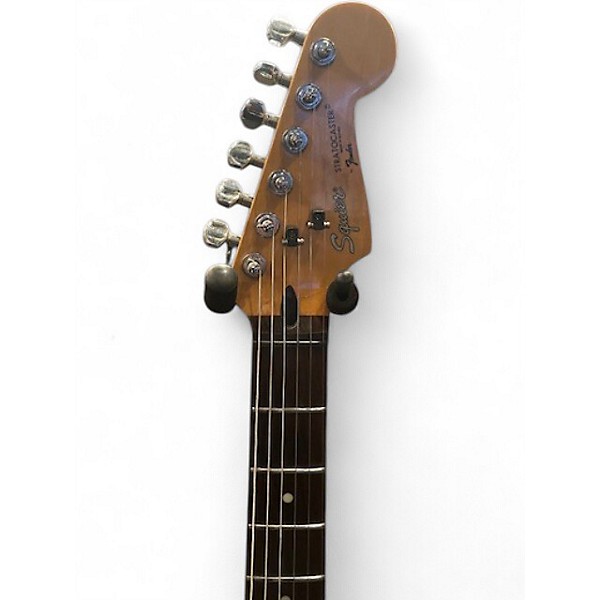 Used Squier Stratocaster Black Solid Body Electric Guitar