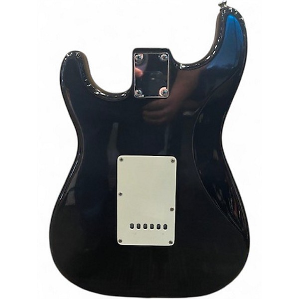 Used Squier Stratocaster Black Solid Body Electric Guitar