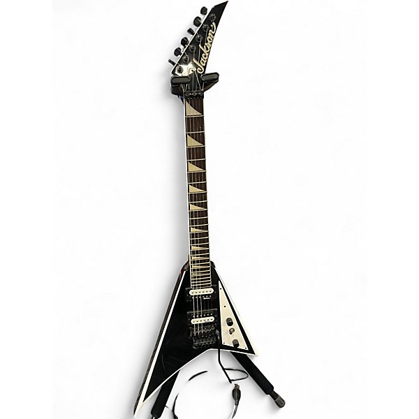 Used Jackson JS32 Randy Rhoads Floyd Rose Black and White Solid Body Electric Guitar