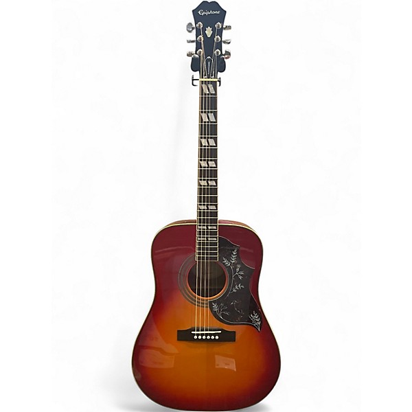Used Epiphone HUMMINGBIRD/HS Cherry Sunburst Acoustic Guitar