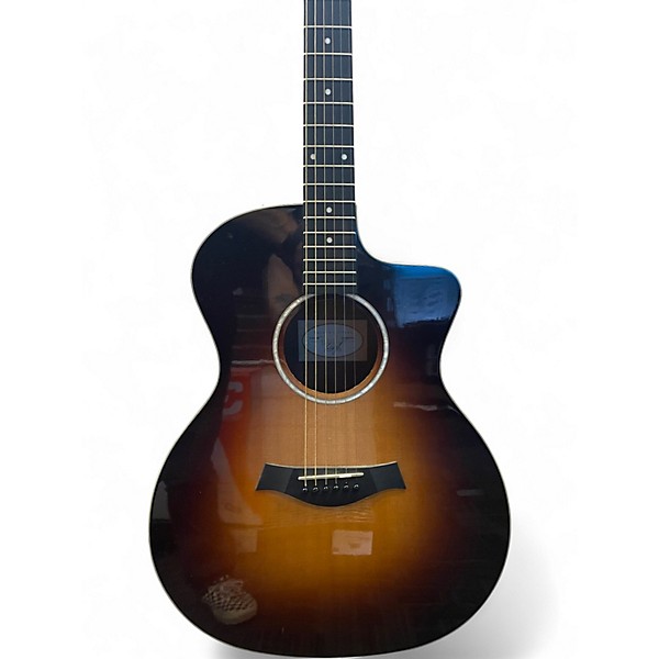 Used Taylor 214CE 3 Tone Sunburst Acoustic Electric Guitar