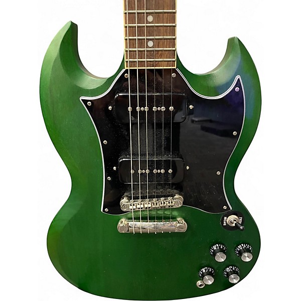 Used Epiphone SG Classic Worn P90 Green Solid Body Electric Guitar