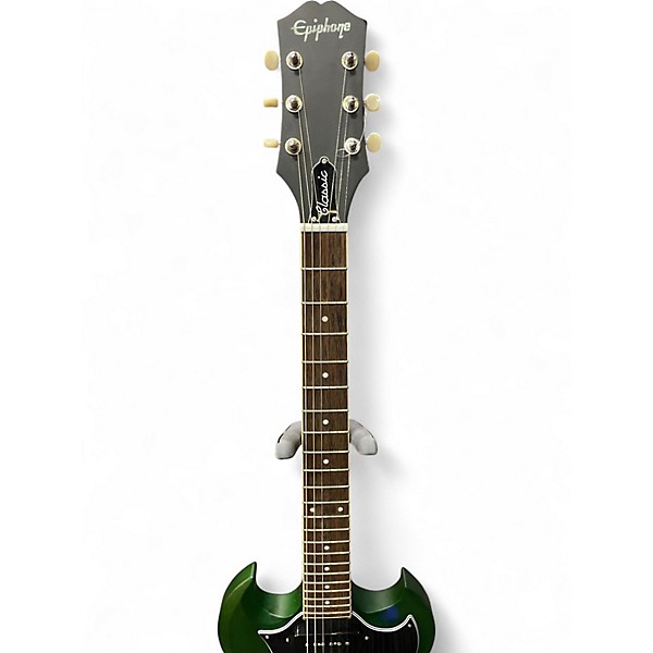 Used Epiphone SG Classic Worn P90 Green Solid Body Electric Guitar