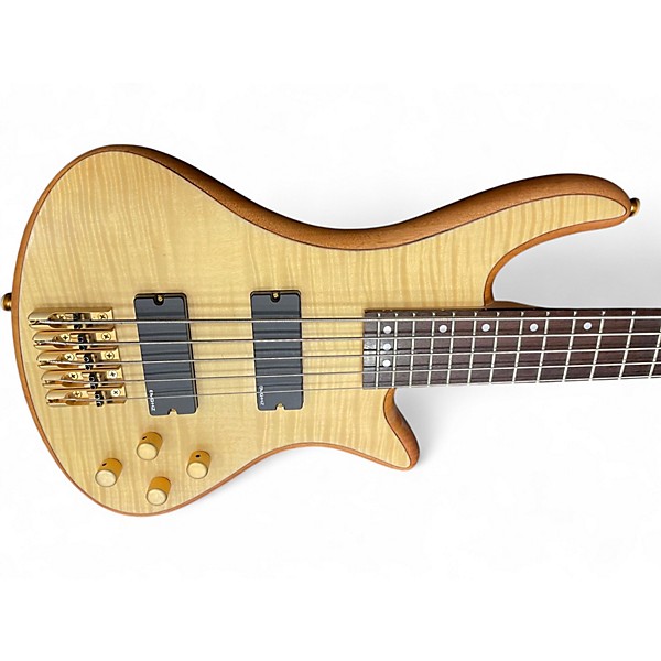 Used Schecter Guitar Research Stiletto Custom 5 String 2 Tone Sunburst Electric Bass Guitar