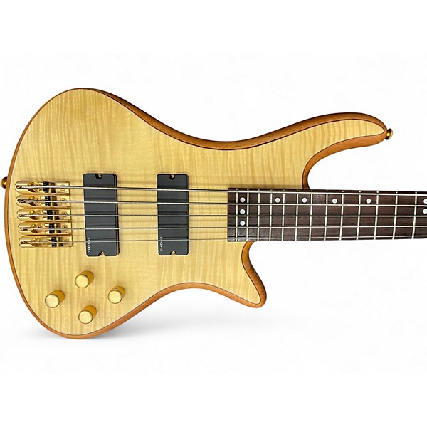 Used Schecter Guitar Research Stiletto Custom 5 String 2 Tone Sunburst Electric Bass Guitar
