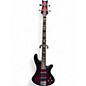 Used Schecter Guitar Research Stiletto Extreme 4 String Trans Crimson Red Electric Bass Guitar thumbnail