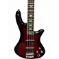 Used Schecter Guitar Research Stiletto Extreme 4 String Trans Crimson Red Electric Bass Guitar