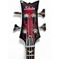 Used Schecter Guitar Research Stiletto Extreme 4 String Trans Crimson Red Electric Bass Guitar