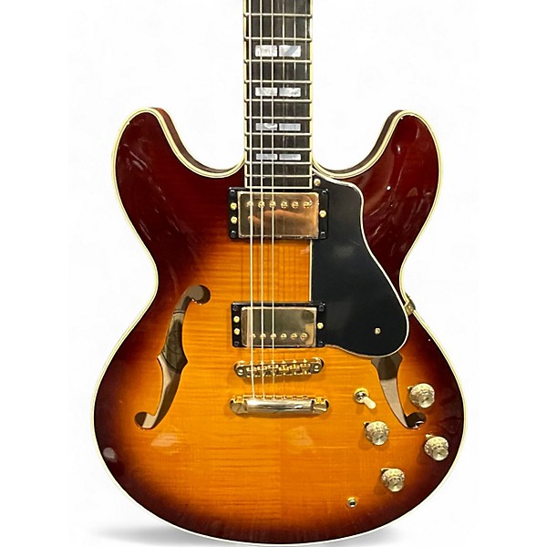 Used Yamaha sa2200 Tobacco Burst Hollow Body Electric Guitar
