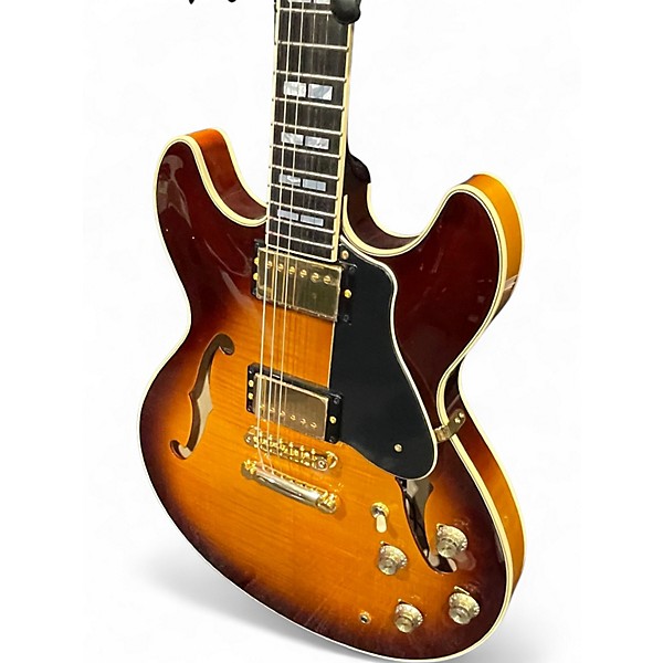 Used Yamaha sa2200 Tobacco Burst Hollow Body Electric Guitar