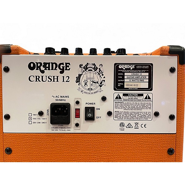 Used Orange Amplifiers Crush 12 Guitar Combo Amp