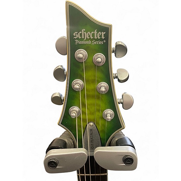 Used Schecter Guitar Research C1 Platinum satin green Solid Body Electric Guitar