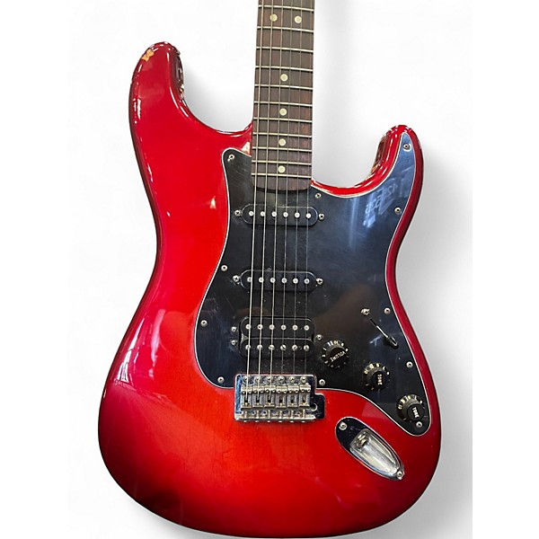 Used Fender FSR Standard Stratocaster HSS Candy Red Burst Solid Body Electric Guitar