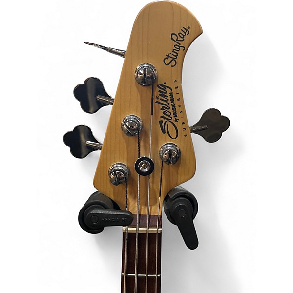 Used Sterling by Music Man Sub 4 Satin Black Electric Bass Guitar