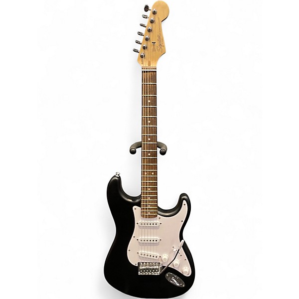 Used Squier Standard Stratocaster Satin Black Solid Body Electric Guitar
